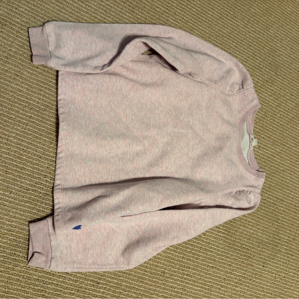 J. Crew Girls Pale Heather Pink Crewneck Sweatshirt